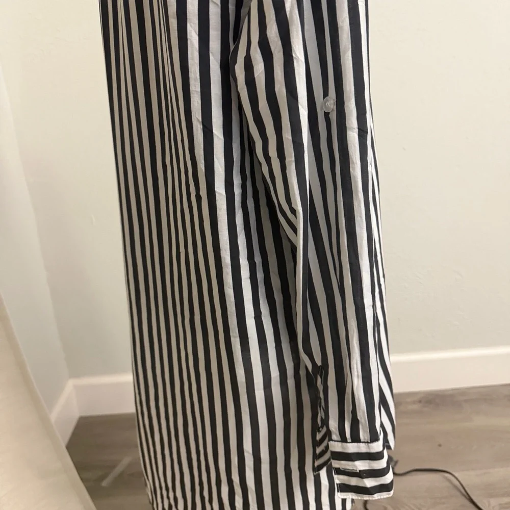 Summersalt Striped Black and White Swim Cover-Up - Picture 6 of 7